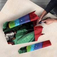 T Rex And Jesus Christmas Umbrella Not Today Santa - Wonder Print Shop