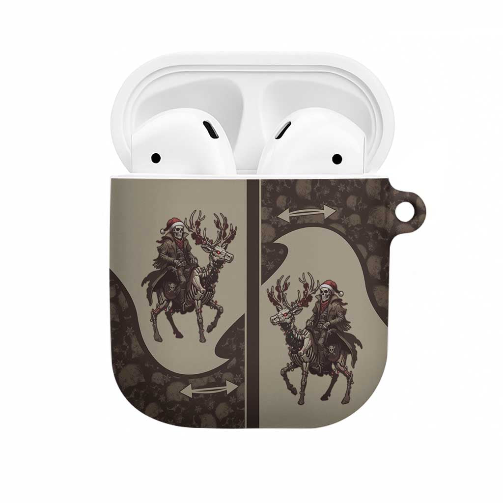 Western Yoke AirPods Case Skeleton Cowboy Santa On A Reindeer - Wonder Print Shop