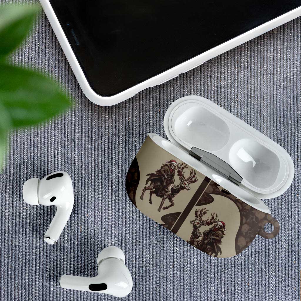 Western Yoke AirPods Case Skeleton Cowboy Santa On A Reindeer - Wonder Print Shop