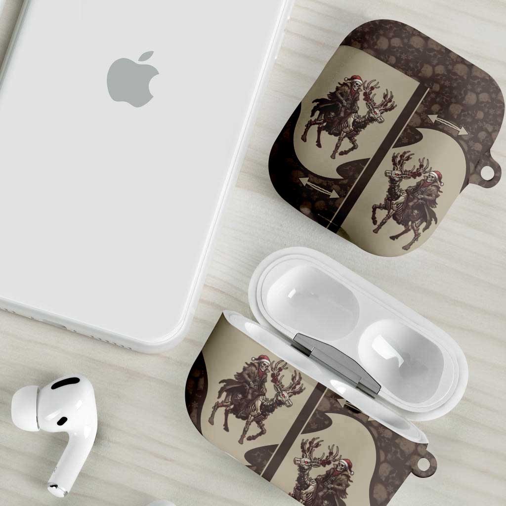 Western Yoke AirPods Case Skeleton Cowboy Santa On A Reindeer - Wonder Print Shop