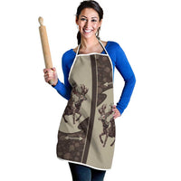 Western Yoke Apron Skeleton Cowboy Santa On A Reindeer - Wonder Print Shop