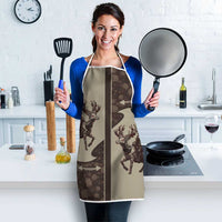 Western Yoke Apron Skeleton Cowboy Santa On A Reindeer - Wonder Print Shop