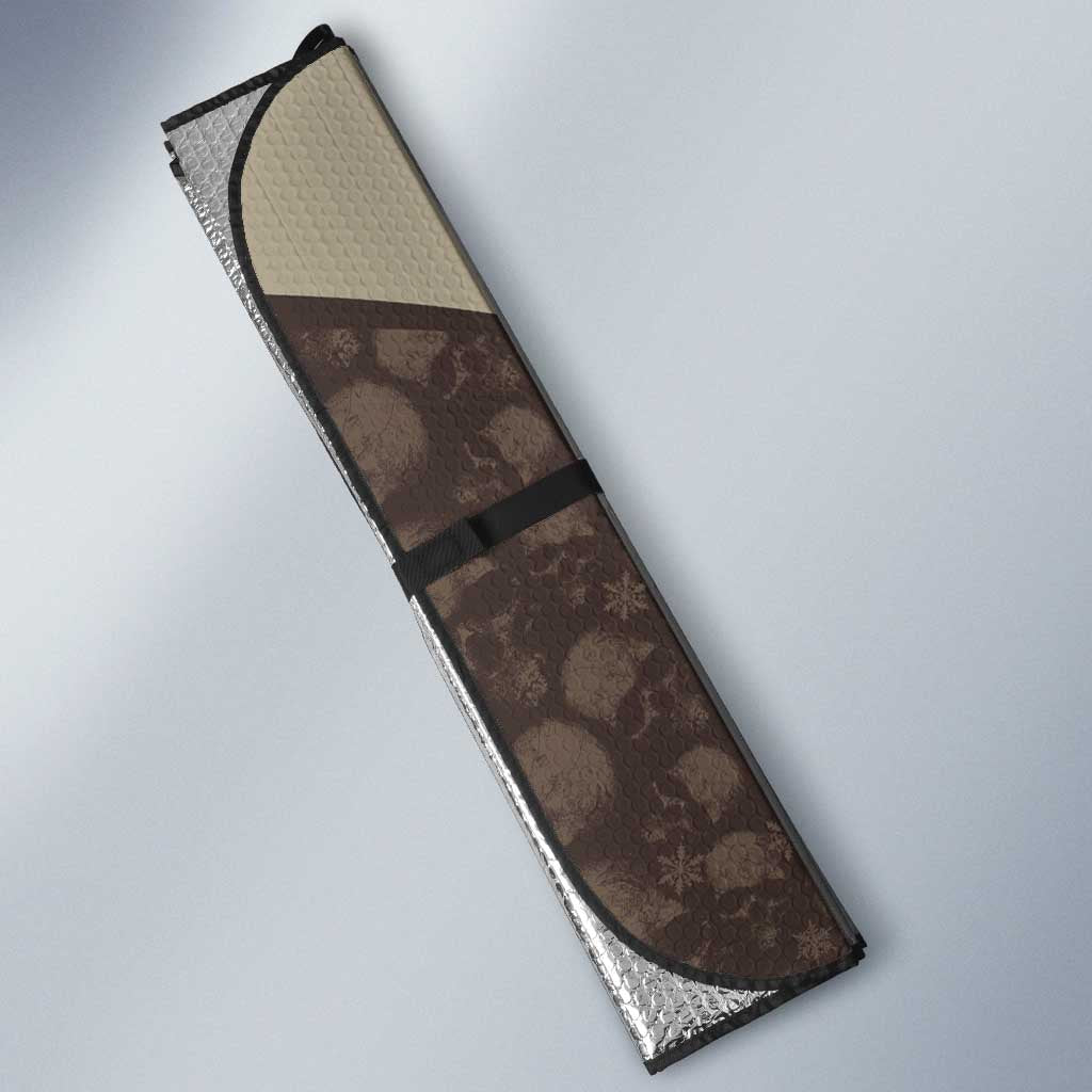 Western Yoke Auto Sun Shade Skeleton Cowboy Santa On A Reindeer - Wonder Print Shop