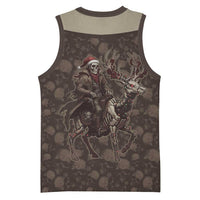 Western Yoke Basketball Jersey Skeleton Cowboy Santa On A Reindeer - Wonder Print Shop