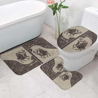 Western Yoke Bathroom Set Skeleton Cowboy Santa On A Reindeer - Wonder Print Shop