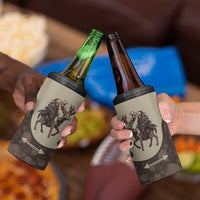 Western Yoke 4 in 1 Can Cooler Tumbler Skeleton Cowboy Santa On A Reindeer - Wonder Print Shop