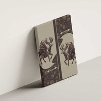 Western Yoke Canvas Wall Art Skeleton Cowboy Santa On A Reindeer - Wonder Print Shop