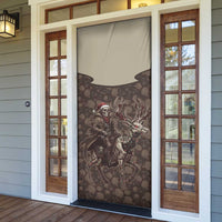 Western Yoke Door Cover Skeleton Cowboy Santa On A Reindeer - Wonder Print Shop