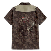 Western Yoke Family Matching Mermaid Dress and Hawaiian Shirt Skeleton Cowboy Santa On A Reindeer - Wonder Print Shop