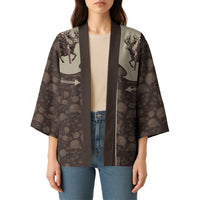 Western Yoke Kimono Skeleton Cowboy Santa On A Reindeer - Wonder Print Shop