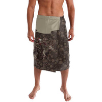 Western Yoke Lavalava Skeleton Cowboy Santa On A Reindeer - Wonder Print Shop