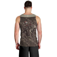 Western Yoke Men Tank Top Skeleton Cowboy Santa On A Reindeer - Wonder Print Shop