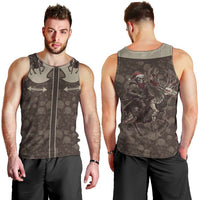 Western Yoke Men Tank Top Skeleton Cowboy Santa On A Reindeer - Wonder Print Shop