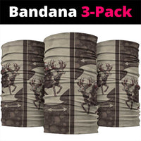 Western Yoke Neck Gaiter Skeleton Cowboy Santa On A Reindeer - Wonder Print Shop