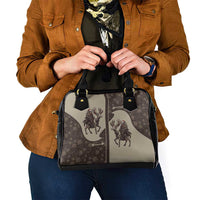 Western Yoke Shoulder Handbag Skeleton Cowboy Santa On A Reindeer - Wonder Print Shop