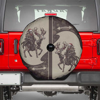 Western Yoke Spare Tire Cover Skeleton Cowboy Santa On A Reindeer - Wonder Print Shop