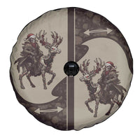Western Yoke Spare Tire Cover Skeleton Cowboy Santa On A Reindeer - Wonder Print Shop