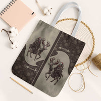 Western Yoke Tote Bag Skeleton Cowboy Santa On A Reindeer - Wonder Print Shop