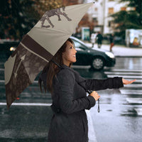 Western Yoke Umbrella Skeleton Cowboy Santa On A Reindeer - Wonder Print Shop