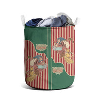 Western Yoke Laundry Basket Befana Merry Christmas Retro Style - Wonder Print Shop