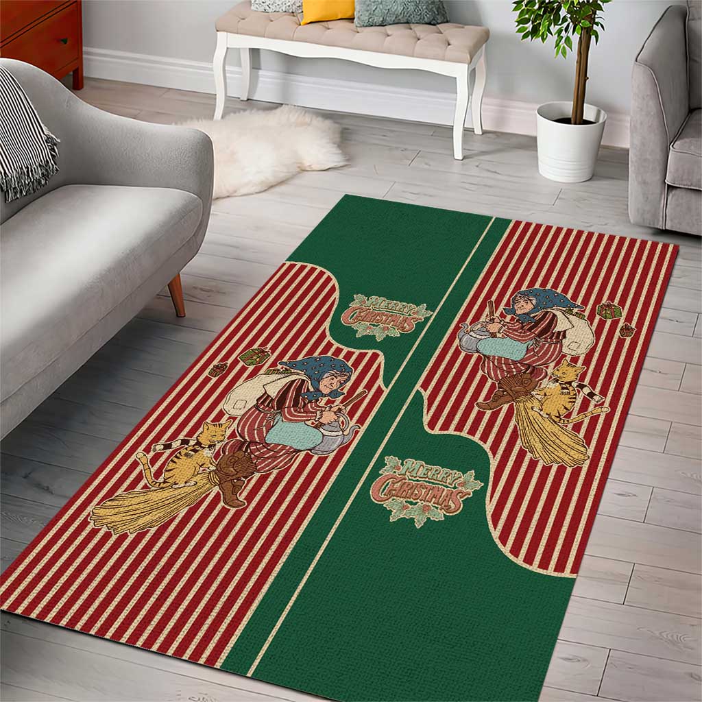 Western Yoke Area Rug Befana Merry Christmas Retro Style - Wonder Print Shop