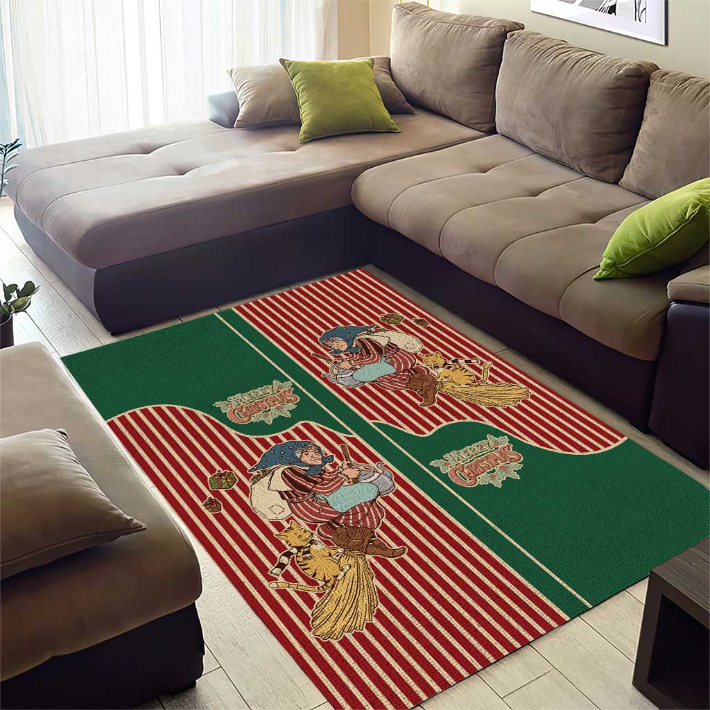 Western Yoke Area Rug Befana Merry Christmas Retro Style - Wonder Print Shop