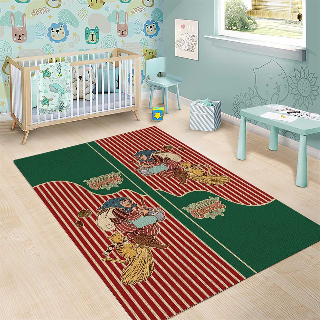 Western Yoke Area Rug Befana Merry Christmas Retro Style - Wonder Print Shop