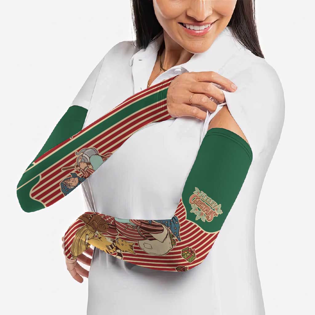Western Yoke Arm Sleeves Befana Merry Christmas Retro Style - Wonder Print Shop