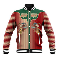 Western Yoke Baseball Jacket Befana Merry Christmas Retro Style - Wonder Print Shop