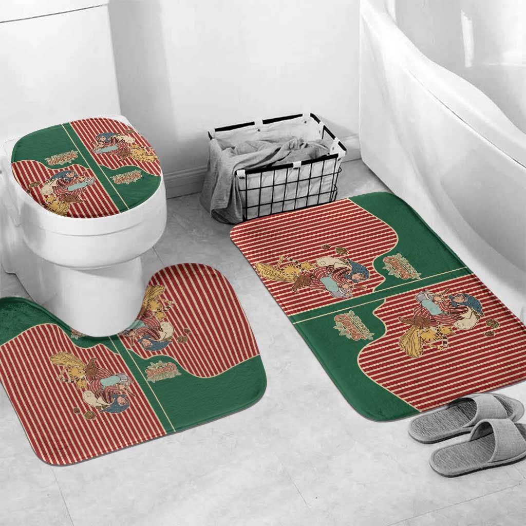 Western Yoke Bathroom Set Befana Merry Christmas Retro Style - Wonder Print Shop