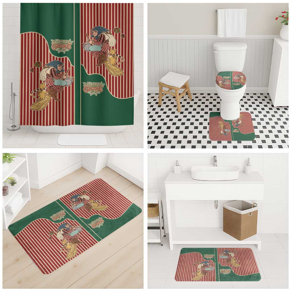 Western Yoke Bathroom Set Befana Merry Christmas Retro Style - Wonder Print Shop