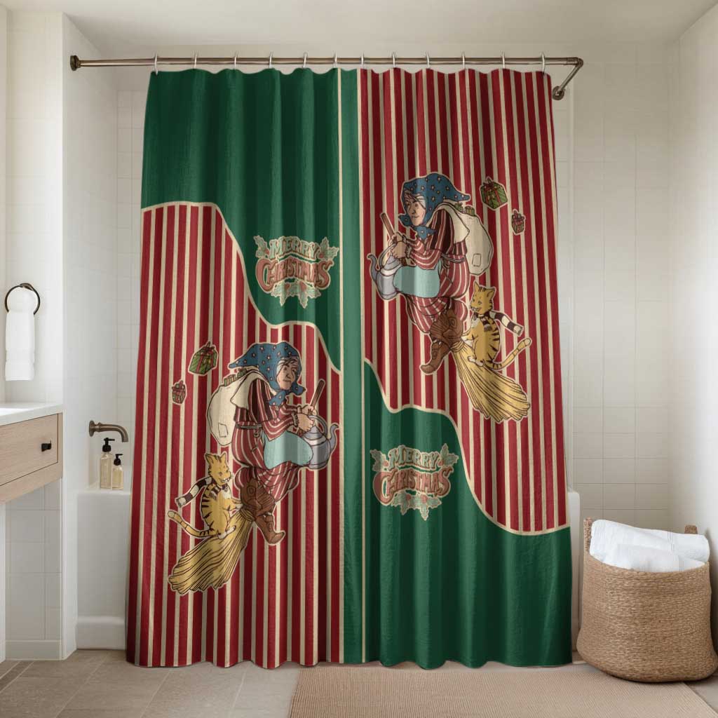 Western Yoke Bathroom Set Befana Merry Christmas Retro Style - Wonder Print Shop