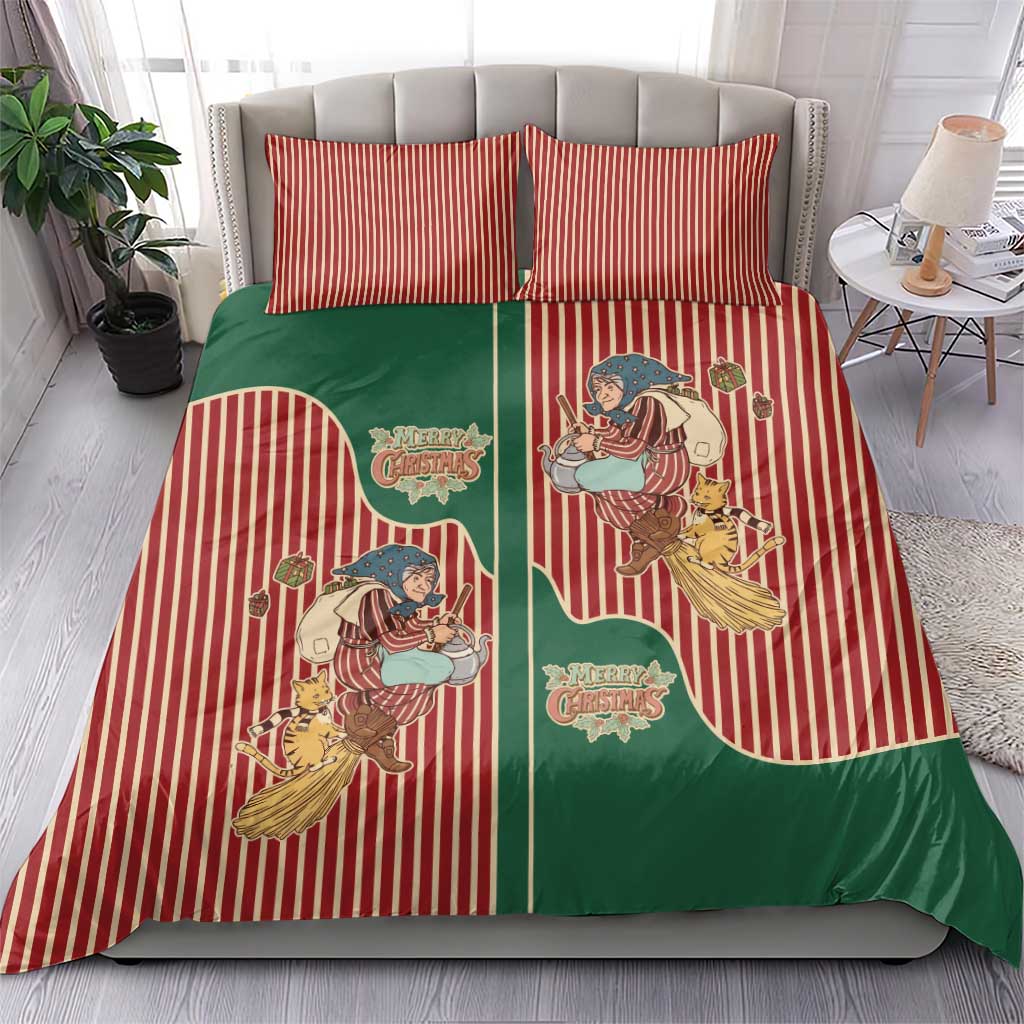 Western Yoke Bedding Set Befana Merry Christmas Retro Style - Wonder Print Shop
