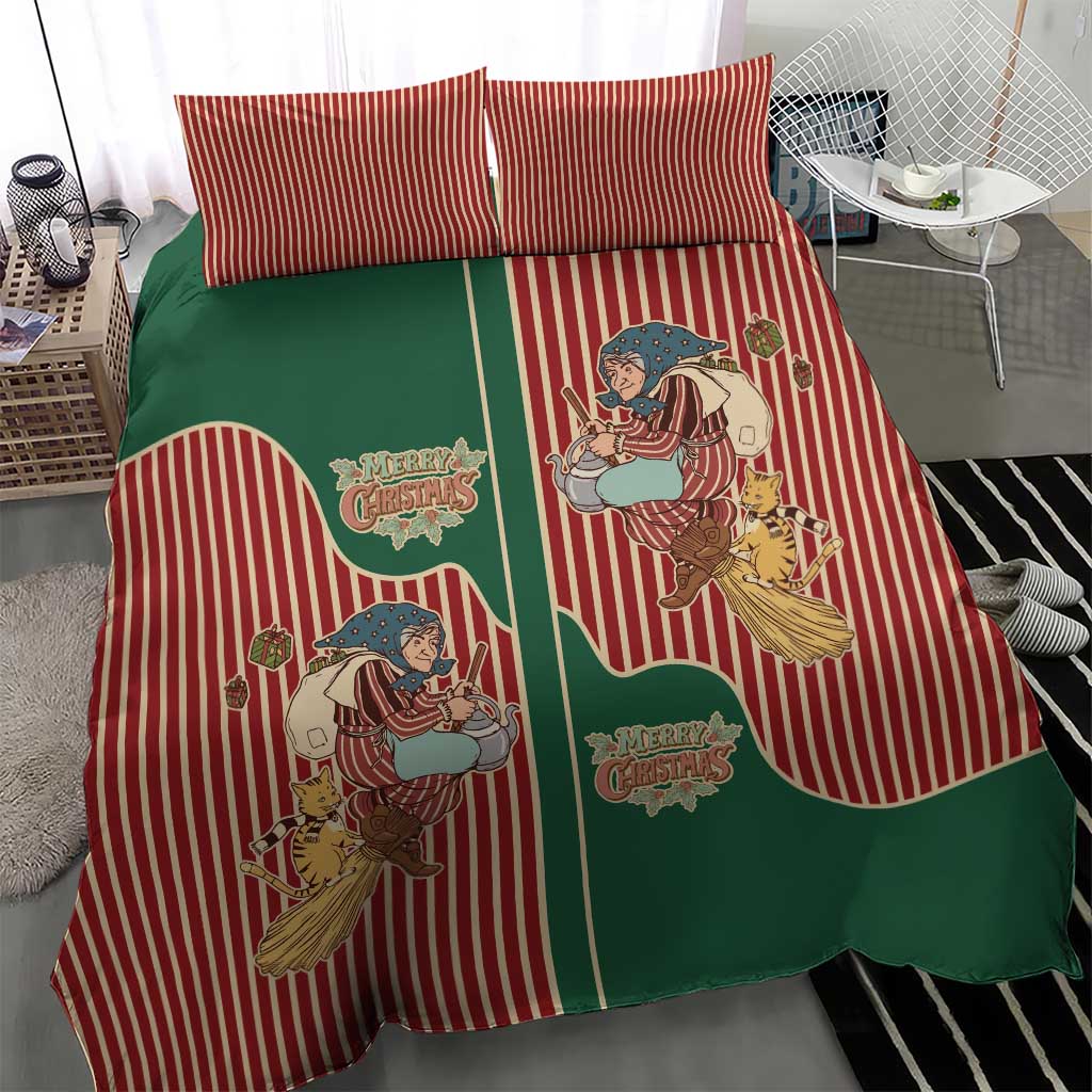 Western Yoke Bedding Set Befana Merry Christmas Retro Style - Wonder Print Shop