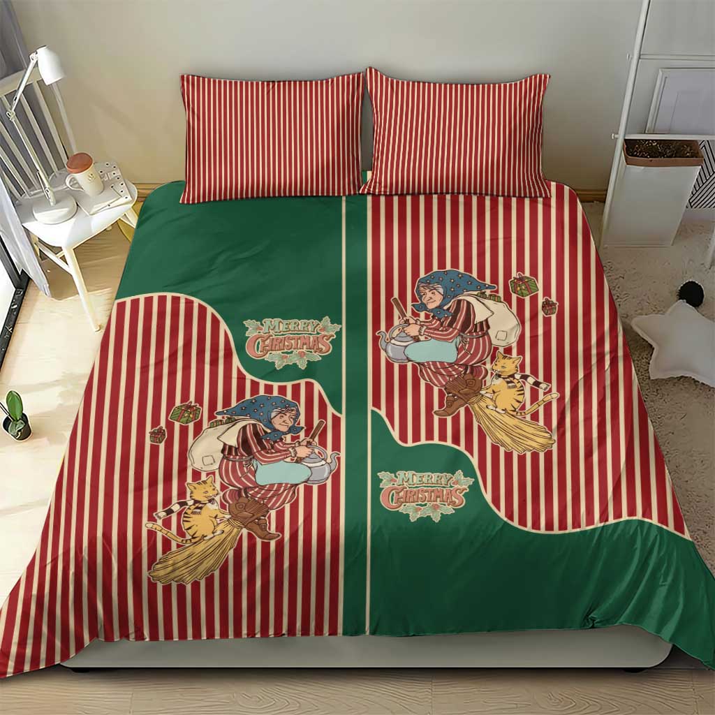 Western Yoke Bedding Set Befana Merry Christmas Retro Style - Wonder Print Shop