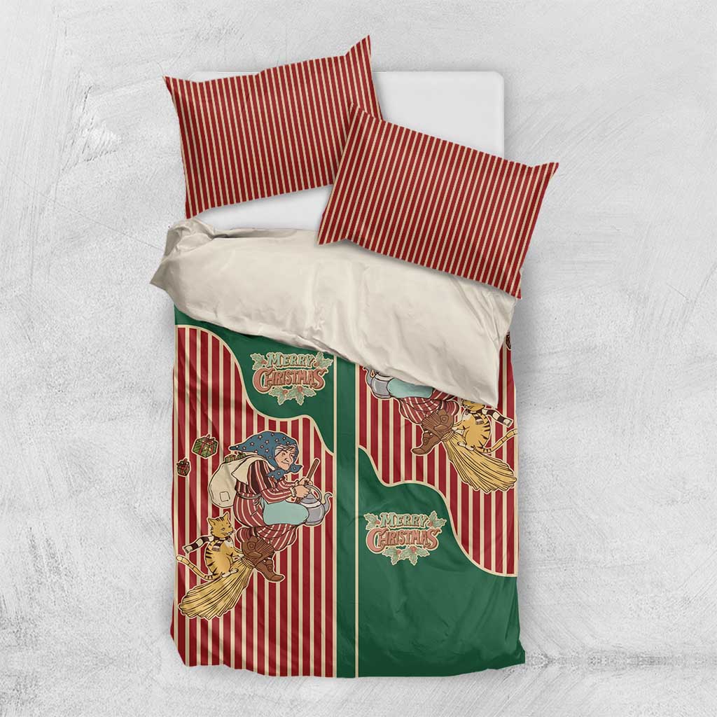 Western Yoke Bedding Set Befana Merry Christmas Retro Style - Wonder Print Shop