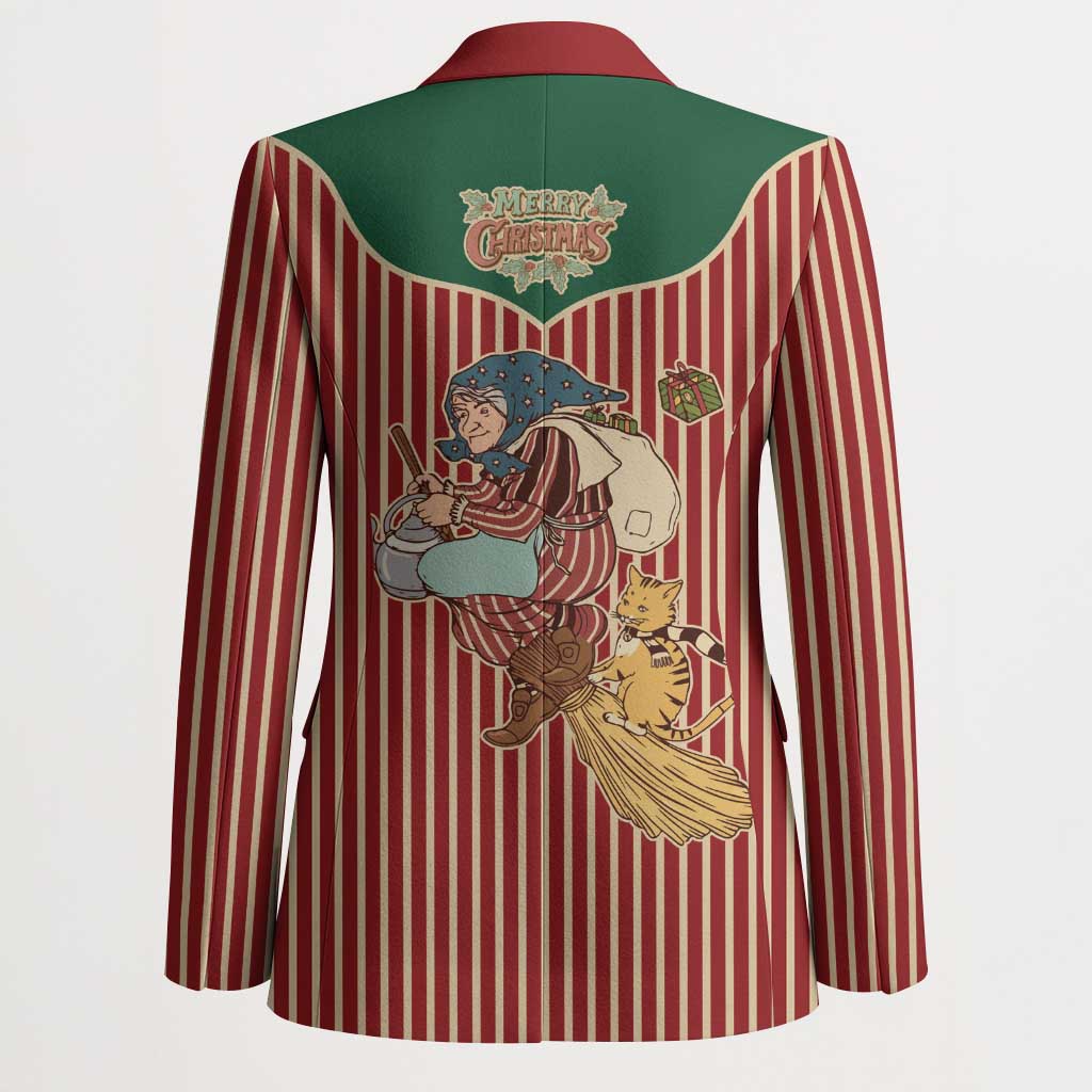 Western Yoke Blazer Befana Merry Christmas Retro Style - Wonder Print Shop