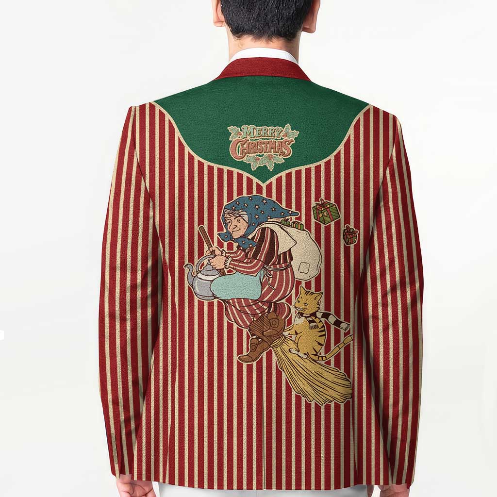 Western Yoke Blazer Befana Merry Christmas Retro Style - Wonder Print Shop
