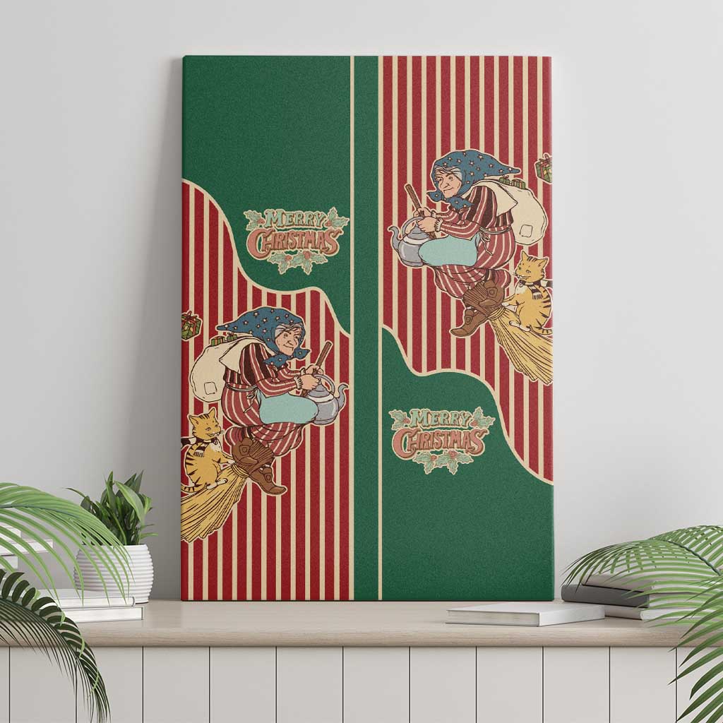 Western Yoke Canvas Wall Art Befana Merry Christmas Retro Style - Wonder Print Shop