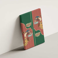 Western Yoke Canvas Wall Art Befana Merry Christmas Retro Style - Wonder Print Shop