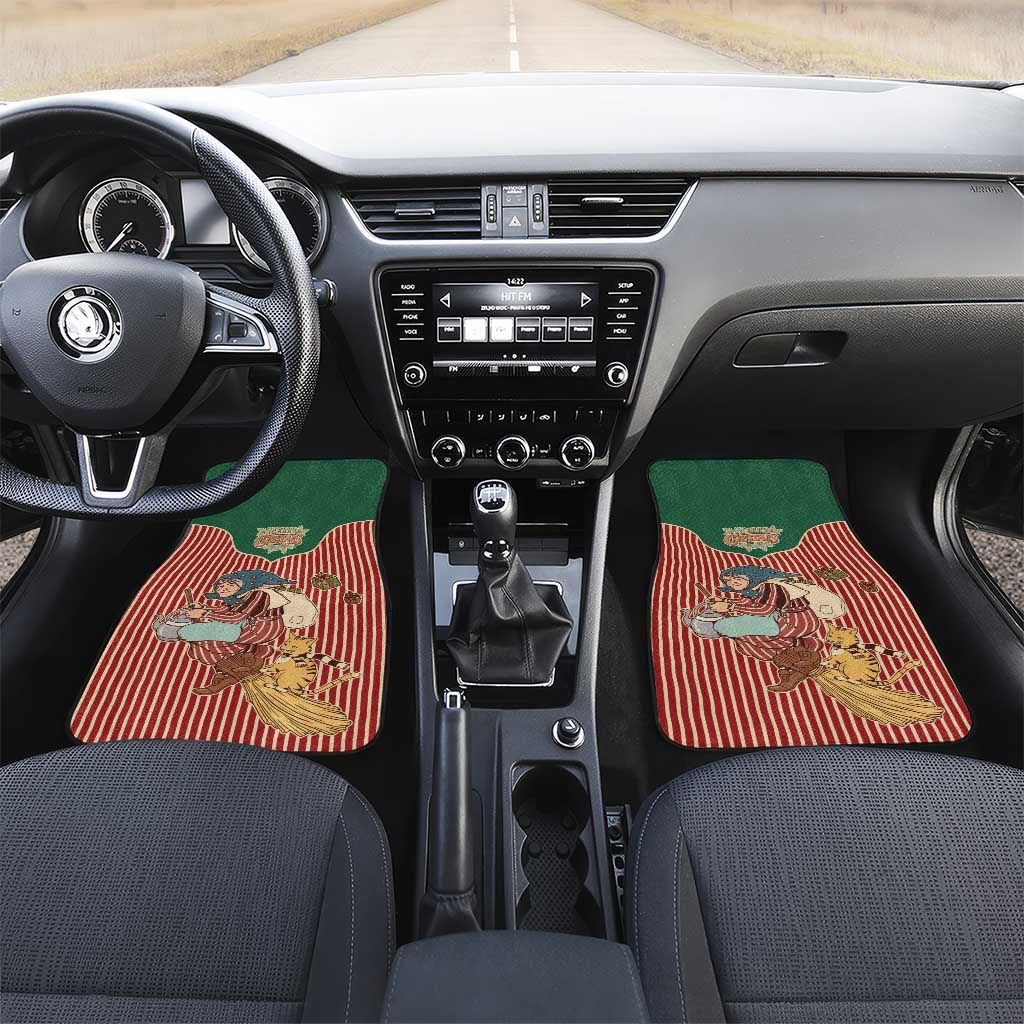 Western Yoke Car Mats Befana Merry Christmas Retro Style - Wonder Print Shop