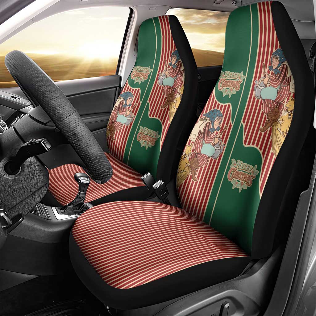 Western Yoke Car Seat Cover Befana Merry Christmas Retro Style - Wonder Print Shop