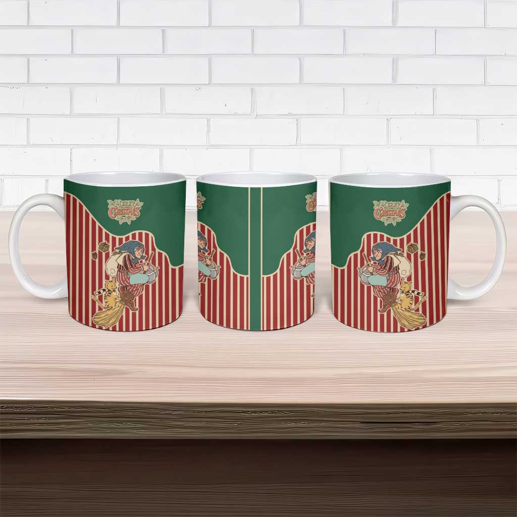 Western Yoke Ceramic Mug Befana Merry Christmas Retro Style - Wonder Print Shop