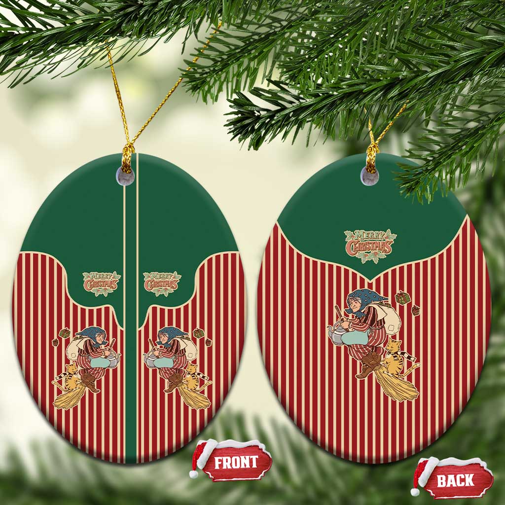 Western Yoke Ceramic Ornament Befana Merry Christmas Retro Style - Wonder Print Shop