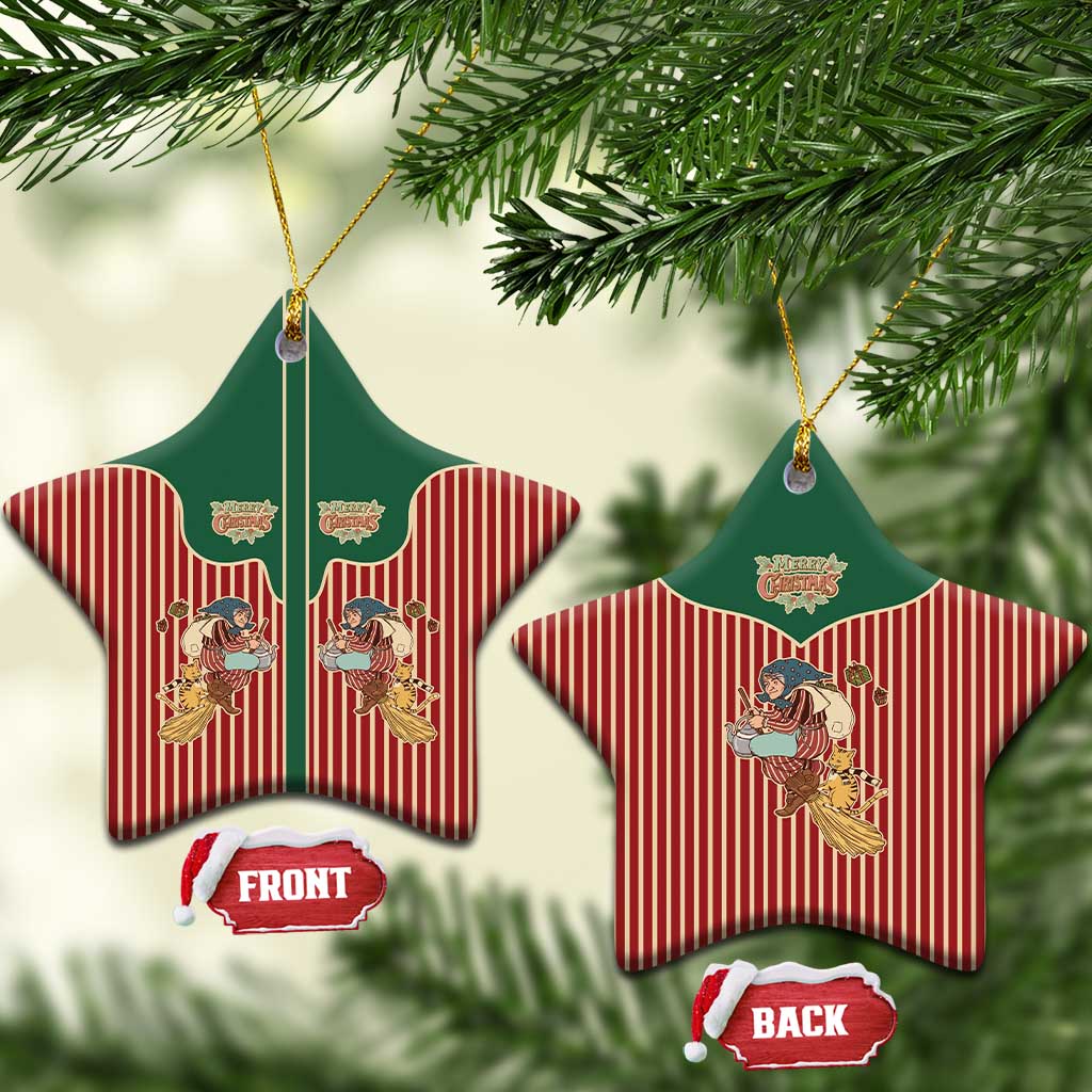 Western Yoke Ceramic Ornament Befana Merry Christmas Retro Style - Wonder Print Shop