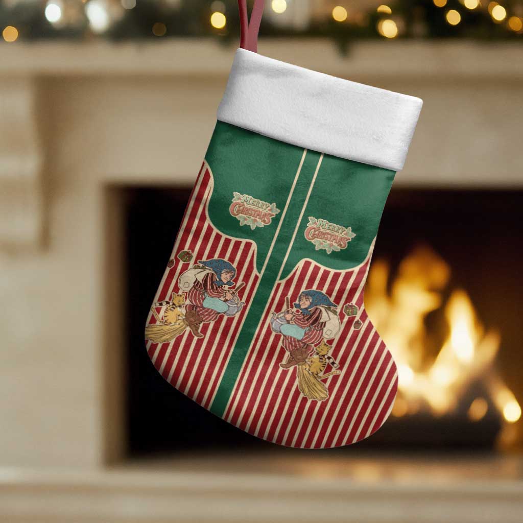 Western Yoke Christmas Stocking Befana Merry Christmas Retro Style - Wonder Print Shop