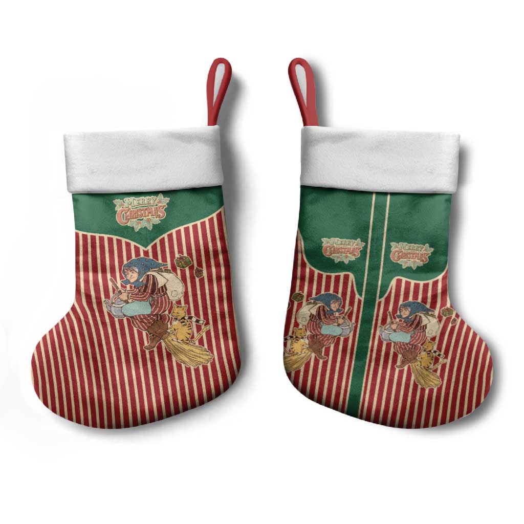 Western Yoke Christmas Stocking Befana Merry Christmas Retro Style - Wonder Print Shop