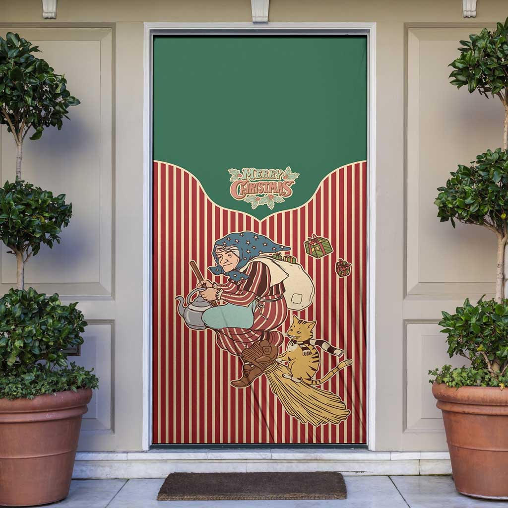 Western Yoke Door Cover Befana Merry Christmas Retro Style - Wonder Print Shop