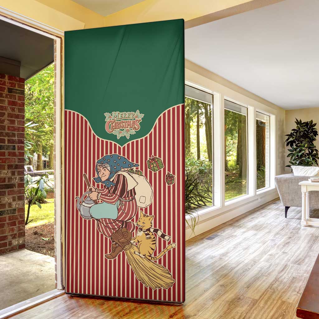 Western Yoke Door Cover Befana Merry Christmas Retro Style - Wonder Print Shop