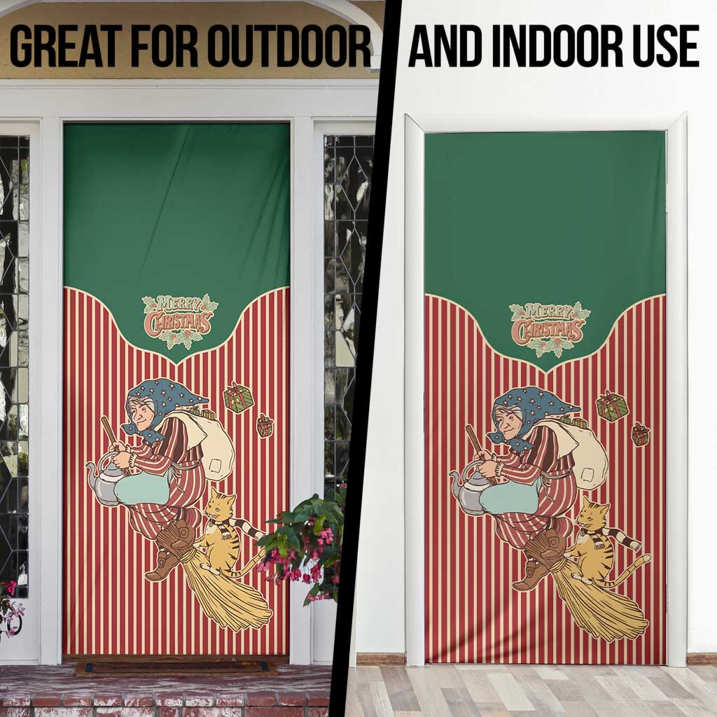 Western Yoke Door Cover Befana Merry Christmas Retro Style - Wonder Print Shop